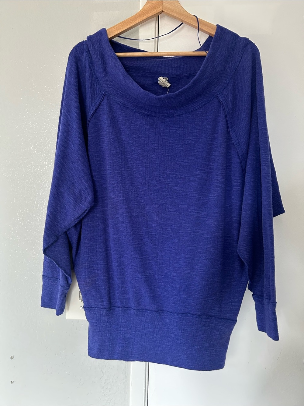 We The Free Off-Shoulder Sweater in Royal Blue